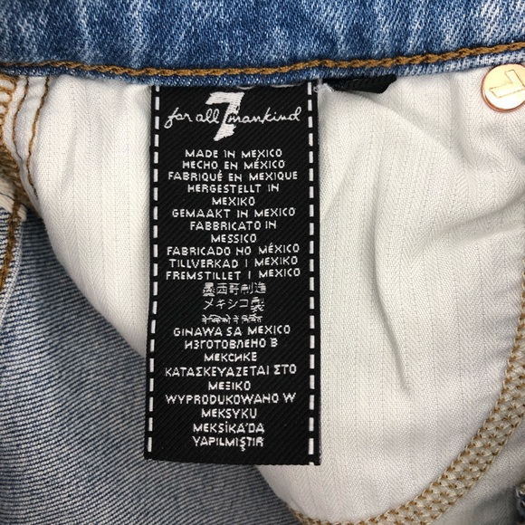 7 For All Mankind Blue The High Waist Skinny Jeans - Picture 8 of 10